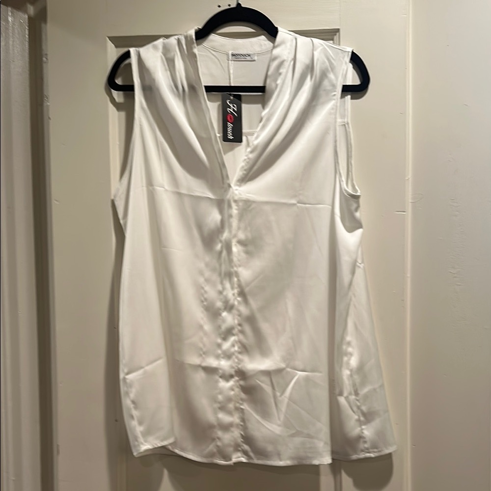 NWT White Sleeveless Top by Essentials
